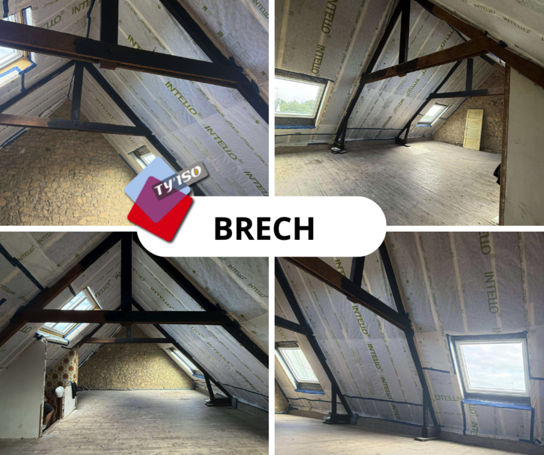 Un chantier durable à Brech : 90 m² de rampants isolés en laine de coton recyclée 2 Un chantier durable